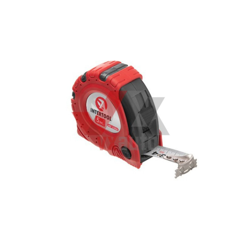 Рулетка 5 м х 25 мм Intertool Супер Магнит (с фиксатором, на блистере)