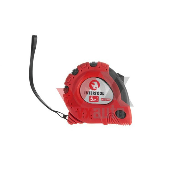 Рулетка 5 м х 25 мм Intertool Супер Магнит (с фиксатором, на блистере)