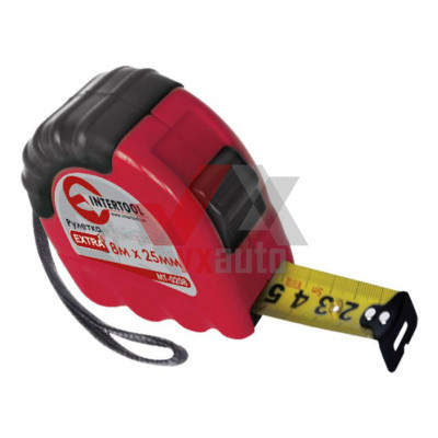 Рулетка 8 м х 25 мм Intertool Extra (с фиксатором)