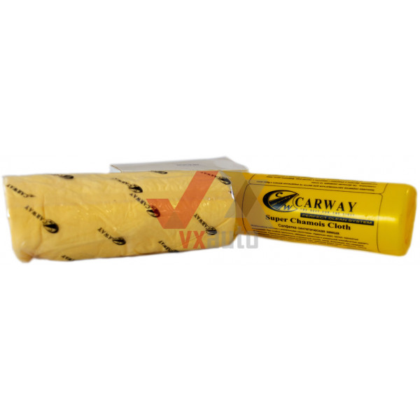 Серветка Штучна замша 43 х 63 см Carway жовта (волога в тубі)