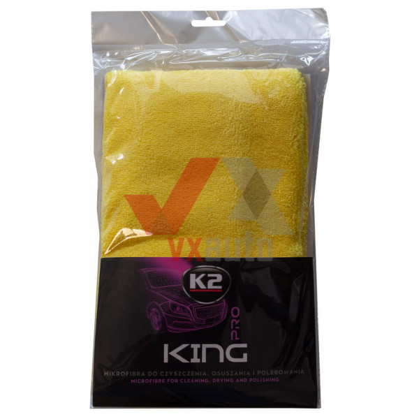 Серветка Мікрофібра для видалення поліролю та воску 40 х 60 см K2 Pro King жовта