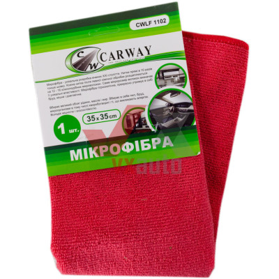 Серветка Мікрофібра універсальна 35 х 35 см Carway червона