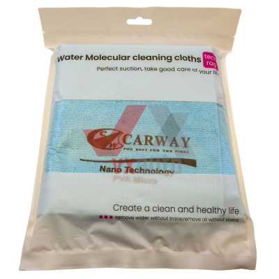Серветка Мікрофібра універсальна 50 х 44 см Carway PVAmicro блакитна (вологовбираюча)