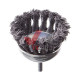 Щетка чашечная для дрели d 75 мм, 1/4" Intertool (пучки витой проволоки)