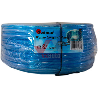 Шланг бензиновый прозрачный d- 8 мм х1.5 мм Godmar, м.п. (бухта25 м)