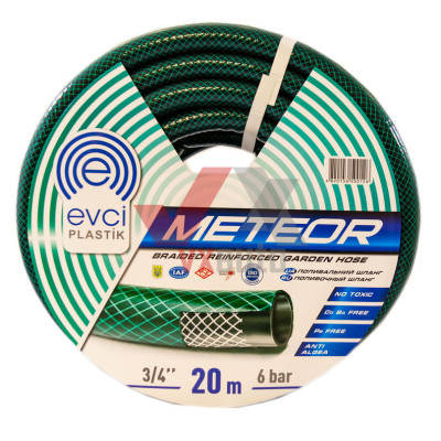 Шланг для полива армированный d- 3/4'' 20 м Evci Plastik Meteor (3-слойный)