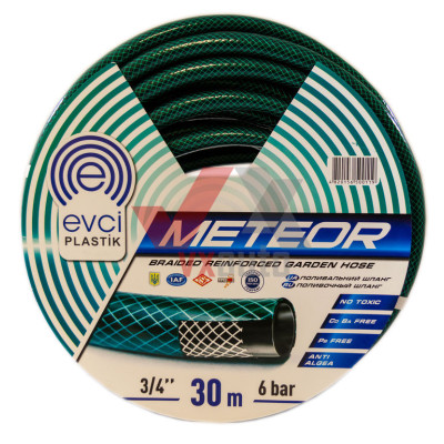 Шланг для полива армированный d- 3/4'' 30 м Evci Plastik Meteor (3-слойный)