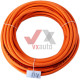 Шланг маслобензостойкий d- 6 мм х 3 мм (10 бар) VORTEX ORANGE,м.п. (ниточное покрытие) (бухта 25 м)