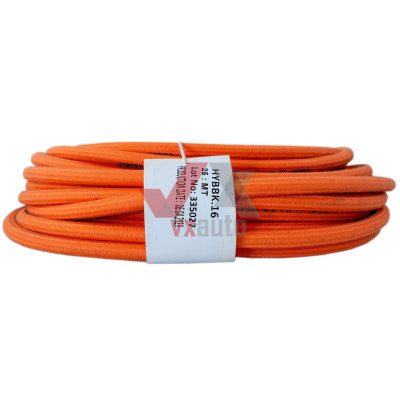 Шланг маслобензостойкий d- 6 мм х 3 мм (10 бар)  VORTEX ORANGE,м.п. (ниточное покрытие) (бухта 25 м)