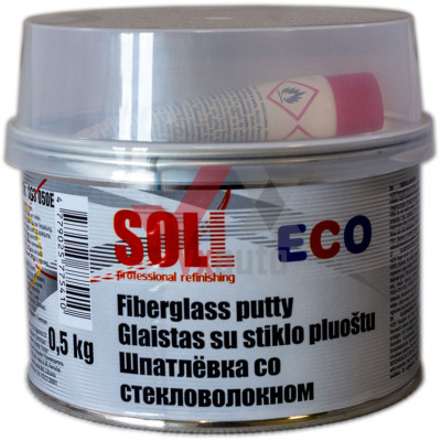 Шпаклівка з скловолокном 0.5 кг SOLL Eco (зелена)