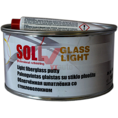 Шпаклевка со стекловолокном 1.0 кг SOLL Glass Light (мягкая, зеленая)