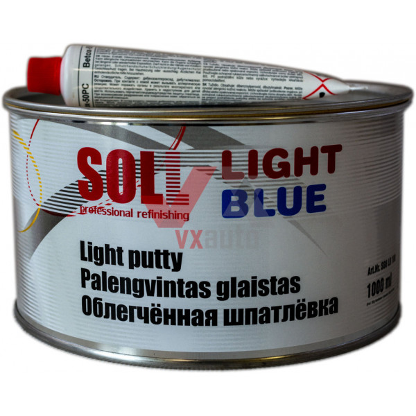 Шпаклівка універсальна 1.0 л SOLL Light Blue (м`яка, синя)