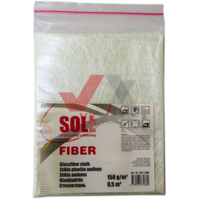 Стекловолокно 150 г/м. кв.  0.5 м.кв. SOLL Fiber