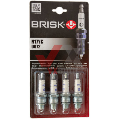 Свеча зажигания ГАЗ дв. 402 Brisk Super , к-т (4 шт.) короткая