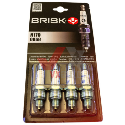 Свеча зажигания ГАЗ дв. 402 Brisk Super , к-т (4 шт.) короткая