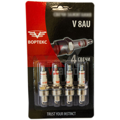 Свеча зажигания ГАЗ дв. 402 VORTEX Москвич 412, ГАЗ 2410, к-т (4 шт.)