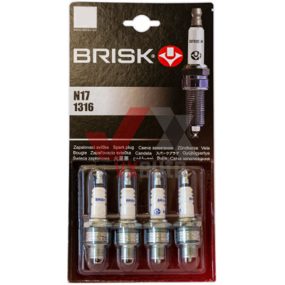 Свеча зажигания ГАЗдв. 402 Brisk Classic , к-т (4 шт.) короткая