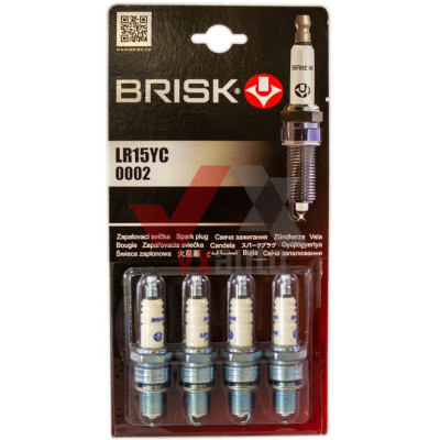 Свеча зажигания ВАЗ 2108-2115 Brisk Super (инжектор), к-т (4 шт.) блистер