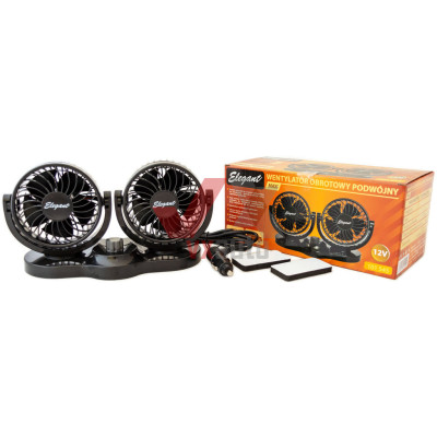 Вентилятор подвійний 12 V 4'' Elegant