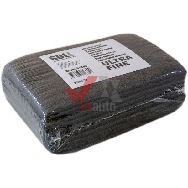 Волокно абразивное (губка) SOLL Ultra Fine 152 мм х 229 мм черное (лист)