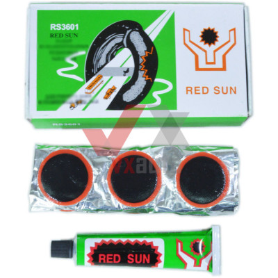 Заплатка для камеры круглая d 30 мм Red Sun RS3601 , к-т (36 латок + клей)