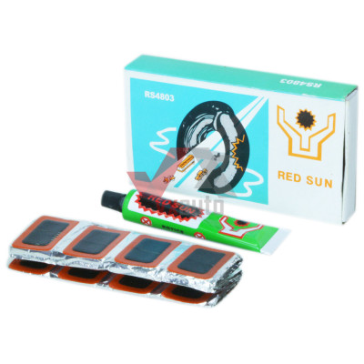 Заплатка для камеры квадратная 25 мм х 35 мм Red Sun RS4803 , к-т (48 латок + клей)