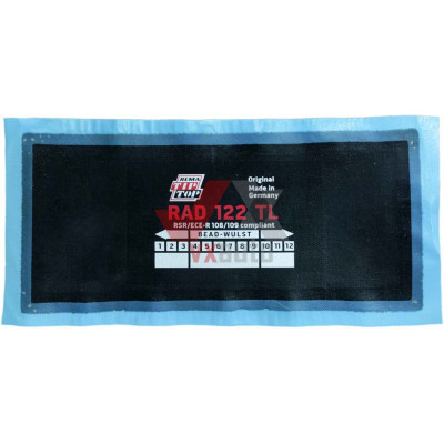 Заплатка кордовая 75 мм х 175 мм TIP TOP 122TL (2 слоя)