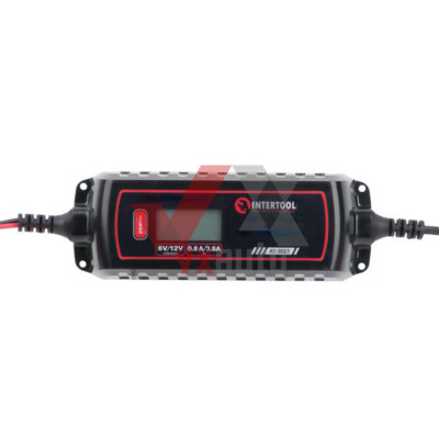 Зарядное устройство 6/12 В 0.8-3.8 А 230 В Intertool (зим. режим заряда, дисплей)