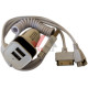 Зарядное устройство для телефона 12/24V, 2.1/1A + кабель USB 3 в 1 VORTEX (автомобильный)