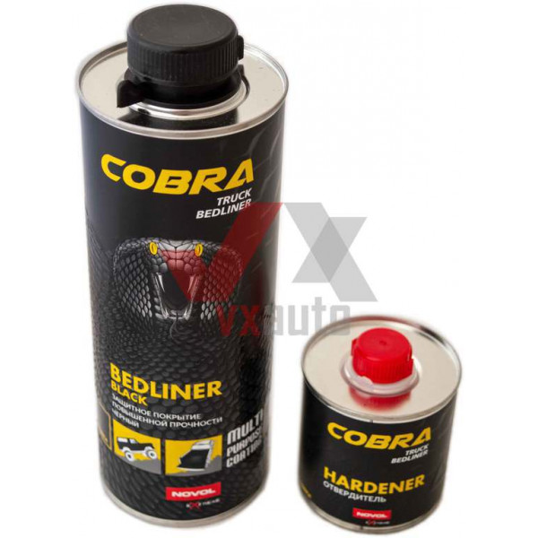 Защитное покрытие 600 мл NOVOL COBRA BEDLINER BLACK (аналог Raptora)